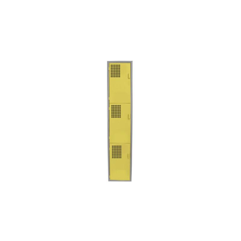 Locker Color Amarillo - 3 Puertas