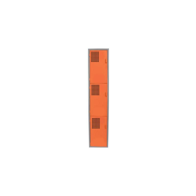 Locker Color Naranja - 3 Puertas